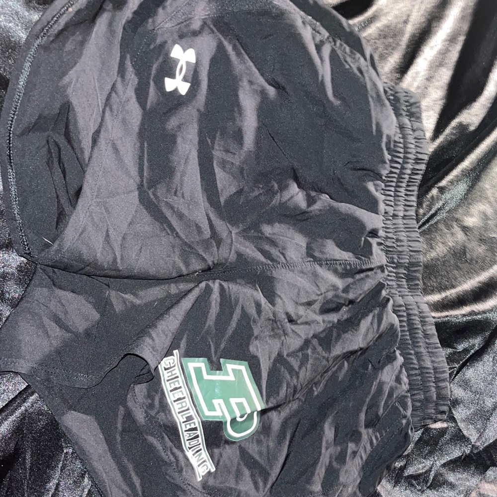 Under Armour Black Running Shorts with Green Logo